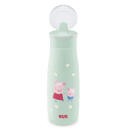 Nuk Εκπαιδευτικό Μπιμπερό Πλαστικό Πράσινο Peppa Pig για 12m+ 450ml