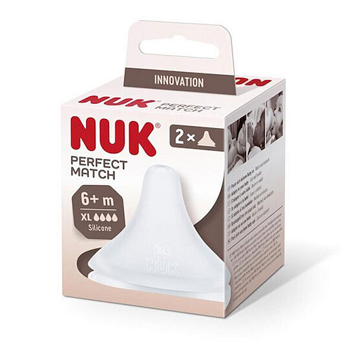 Nuk Perfect Match Θηλές από Σιλικόνη Μεγάλης Ροής για 6+ μηνών 2τμχ