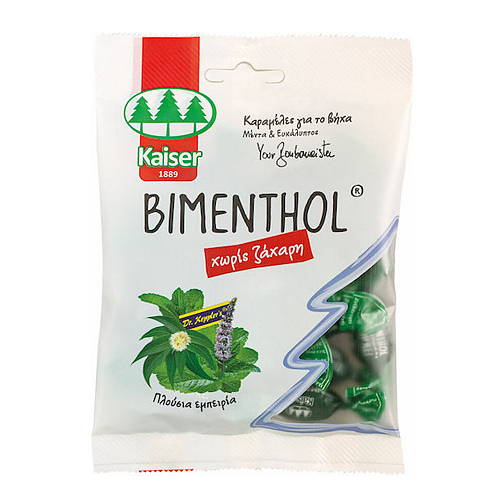 Kaiser 1889 Bimenthol Καραμέλες Χωρίς Ζάχαρη Ευκάλυπτος & Μέντα 60gr