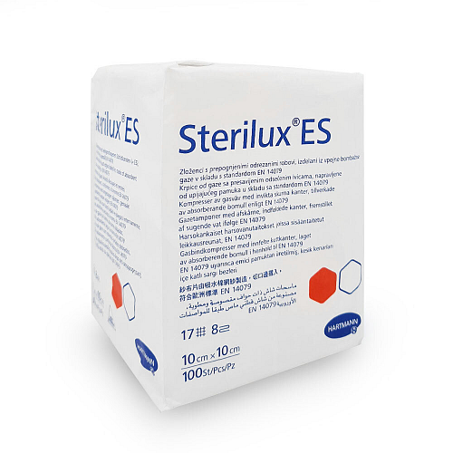 Hartmann Sterilux ES Μη Αποστειρωμένες Γάζες 17 κλωστών, 8πλή 10x10cm 100τμχ