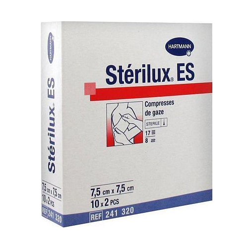 Hartmann Sterilux ES Μη Αποστειρωμένες Γάζες 17 κλωστών, 8πλή 10x20cm 100τμχ