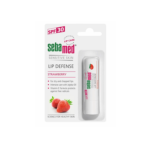 Sebamed Defense SPF30 Strawberry Lip Balm SPF30 για Σκασμένα Χείλη 4.8gr
