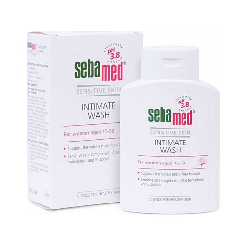 Sebamed Feminine Intimate Wash Sensitive Gel για Καθαρισμό της Ευαίσθητης Περιοχής με Χαμομήλι & Αλόη 200ml