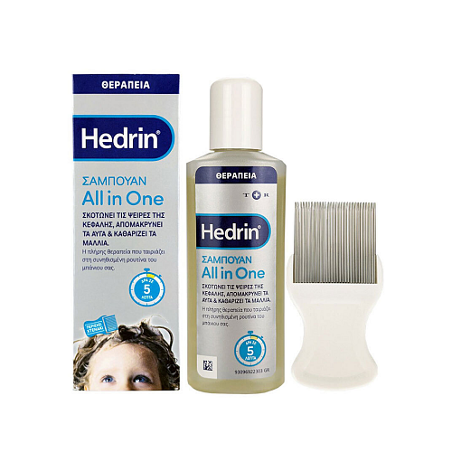 Hedrin Αντιφθειρικό Σαμπουάν & Χτενάκι για Παιδιά 100ml