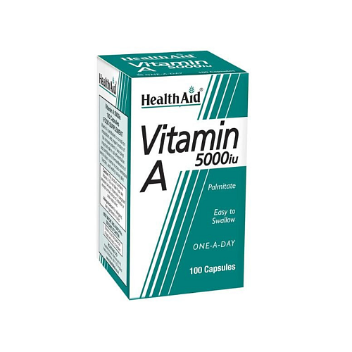 Health Aid Vitamin A Βιταμίνη για τα Μαλλιά, τo Δέρμα & Αντιοξειδωτική δράση 5000iu 100 x 1 κάψουλες