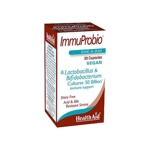 Health Aid Immuprobio Probiotic Mix 50 Billion Συμπλήρωμα με Προβιοτικά & Πρεβιοτικά 30 φυτικές κάψουλες