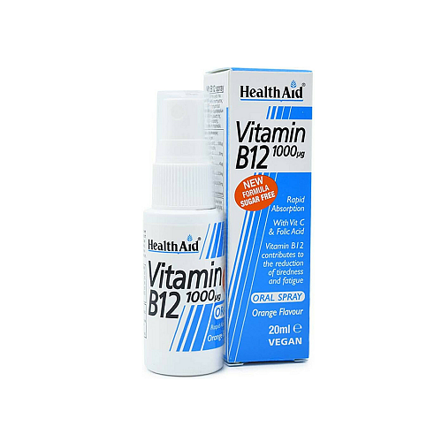 Health Aid Vitamin B12 Βιταμίνη για την Υγεία του Νευρικού Συστήματος 1000mcg Πορτοκάλι 20ml