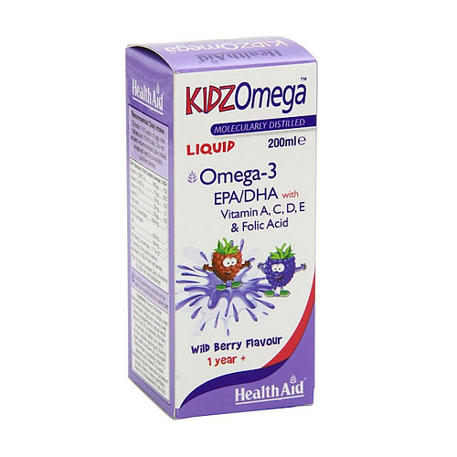 Health Aid KidzOmega Liquid Omega 3 Ιχθυέλαιο Κατάλληλο για Παιδιά 200ml Wild Berry