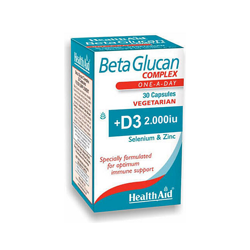 Health Aid BetaGlucan Complex Συμπλήρωμα για την Ενίσχυση του Ανοσοποιητικού 30 φυτικές κάψουλες