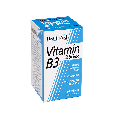 Health Aid Vitamin B3 Βιταμίνη για την Υγεία του Νευρικού Συστήματος 250mg 90 ταμπλέτες