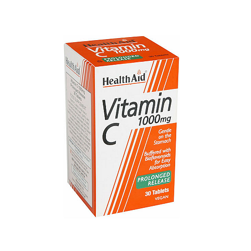 Health Aid Vitamin C Bioflavonoids 30 tabs Βιταμίνη για Ενίσχυση του Ανοσοποιητικού, τo Δέρμα & Αντιοξειδωτική δράση 1000mg 30 x 1 ταμπλέτες