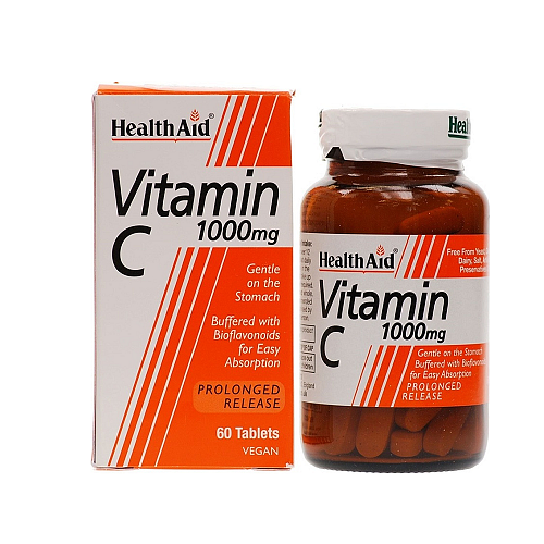 Health Aid Vitamin C Bioflavonoids 60 tabs Βιταμίνη για Ενίσχυση του Ανοσοποιητικού, τo Δέρμα & Αντιοξειδωτική δράση 1000mg 60 ταμπλέτες