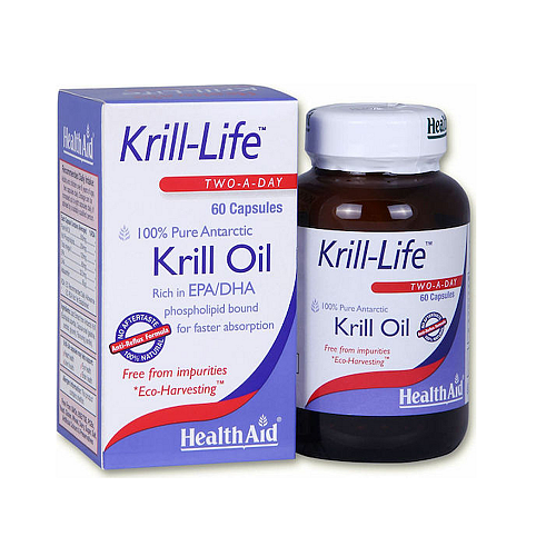 Health Aid Krill Life Two A Day Krill Oil Κατάλληλο για Παιδιά 60 κάψουλες