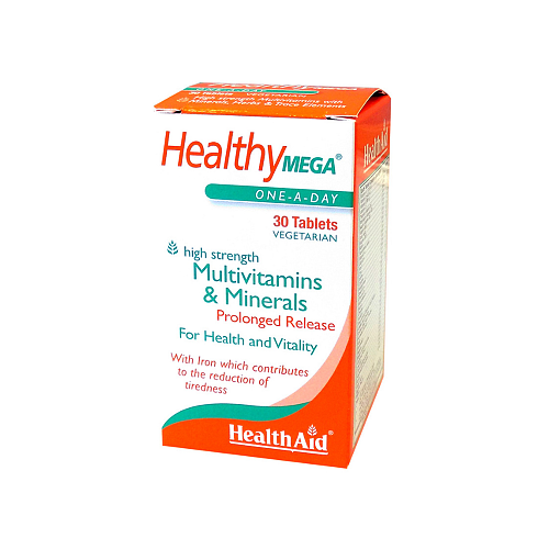 Health Aid Healthy Mega Πολυβιταμίνη για Ενέργεια & Ενίσχυση του Ανοσοποιητικού 30 x 1 ταμπλέτες