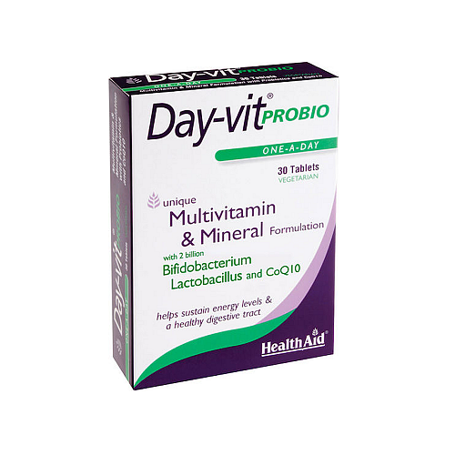 Health Aid Day-Vit Probio Probiotics & CoQ10 Συμπλήρωμα με Προβιοτικά 30 ταμπλέτες