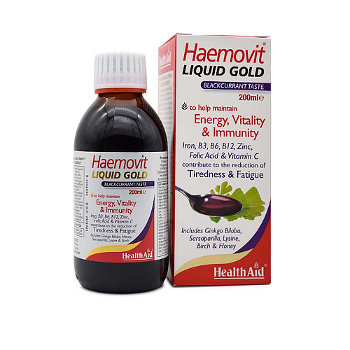 Health Aid Haemovit Liquid Gold Πολυβιταμίνη για Ενέργεια & Ενίσχυση του Ανοσοποιητικού 200ml