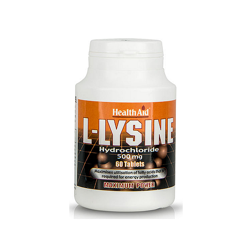 Health Aid L-Lysine 500mg 60 Ταμπλέτες Unflavoured