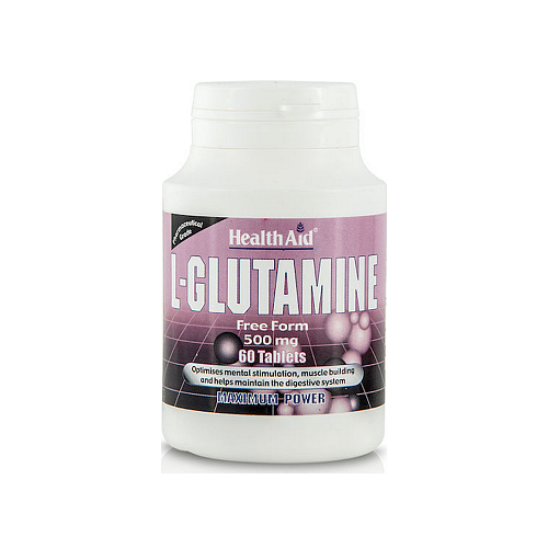 Health Aid L-Glutamine 60 Ταμπλέτες Unflavoured