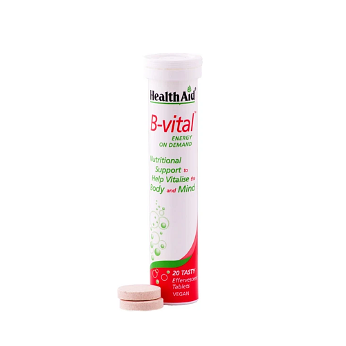 Health Aid B-Vital & Vitamin C Πολυβιταμίνη B-Vital 20 αναβράζοντα δισκία & Vitamin C 1000mg γεύση Πορτοκάλι 20 αναβράζοντα δισκία για Ενέργεια & Ενίσχυση του Ανοσοποιητικού 1000mg Πορτοκάλι