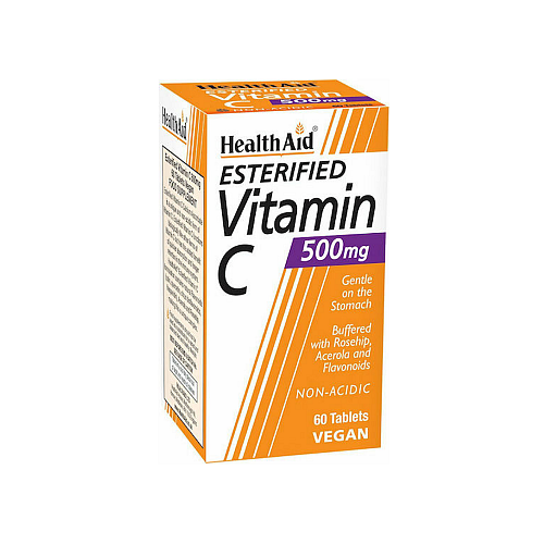 Health Aid Esterified Vitamin C Βιταμίνη για Ενίσχυση του Ανοσοποιητικού, τo Δέρμα & Αντιοξειδωτική δράση 500mg 60 x 1 ταμπλέτες