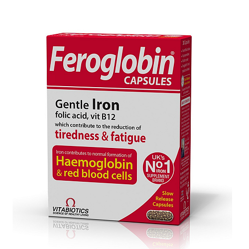 Vitabiotics Feroglobin® Slow Release με Βιταμίνη B6 30 κάψουλες