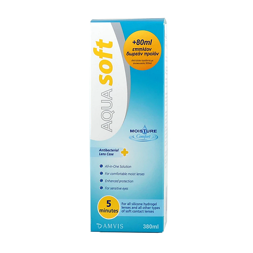 Amvis Aquasoft Υγρό Φακών Επαφής 360ml
