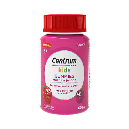 Centrum Ζελεδάκια με γεύση Φράουλας & Βατόμουρου για την υποστήριξη της υγιούς ανάπτυξης των παιδιών 60 μασώμενα ζελεδάκια