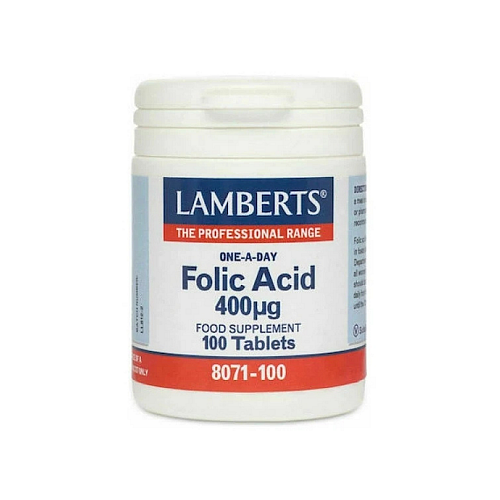 Lamberts Folic Acid Βιταμίνη 400mcg 100 ταμπλέτες