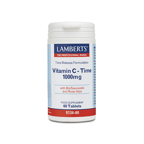 Lamberts Vitamin C Time Βιταμίνη για Ενίσχυση του Ανοσοποιητικού, τo Δέρμα & Αντιοξειδωτική δράση 1000mg 60 ταμπλέτες