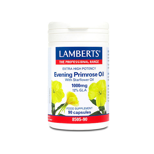 Lamberts Evening Primrose Oil with Starflower Oil 1000mg Συμπλήρωμα για την Εμμηνόπαυση 90 κάψουλες