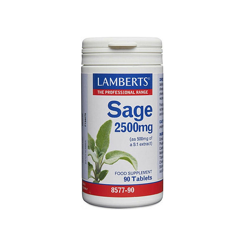 Lamberts Sage 2500mg Συμπλήρωμα για την Εμμηνόπαυση 90 ταμπλέτες
