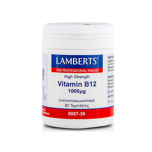 Lamberts Vitamin B12 Βιταμίνη για την Υγεία του Νευρικού Συστήματος 1000mcg 30 ταμπλέτες