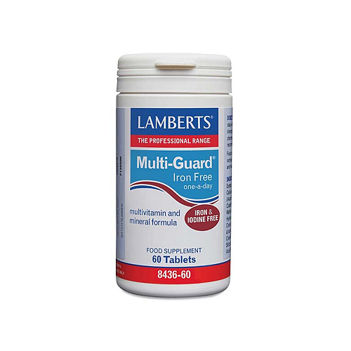Lamberts Multi Guard Iron Free Πολυβιταμίνη για την Ενίσχυση του Ανοσοποιητικού Συστήματος, Ενέργεια και Τόνωση 60 Ταμπλέτες
