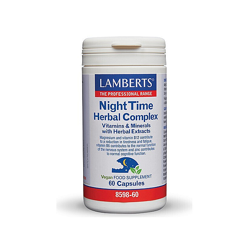 Lamberts Night Time Herbal Complex Συμπλήρωμα για το Άγχος & τον Ύπνο 60 κάψουλες
