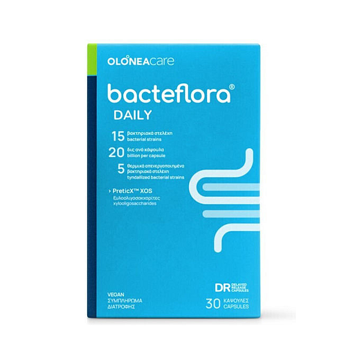Olonea Bacteflora Daily Συμπλήρωμα με Προβιοτικά & Πρεβιοτικά 30 φυτικές κάψουλες