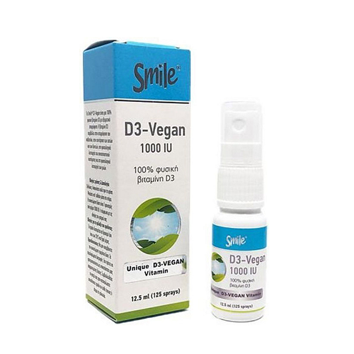 AM Health Smile D3 Vegan Βιταμίνη για Ενίσχυση του Ανοσοποιητικού & την Υγεία των Οστών 1000iu 12.5ml
