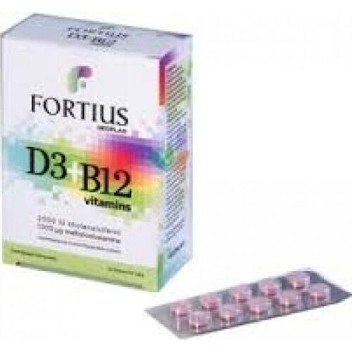 Geoplan Nutraceuticals Fortius D3 & B12 2500iu 1000mg 30 ταμπλέτες