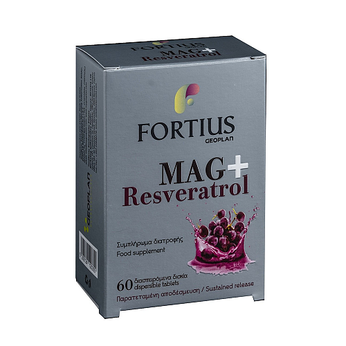 Geoplan Nutraceuticals Mag & Resveratrol 200mg με Βιταμίνη B6 60 υπογλώσσια δισκία