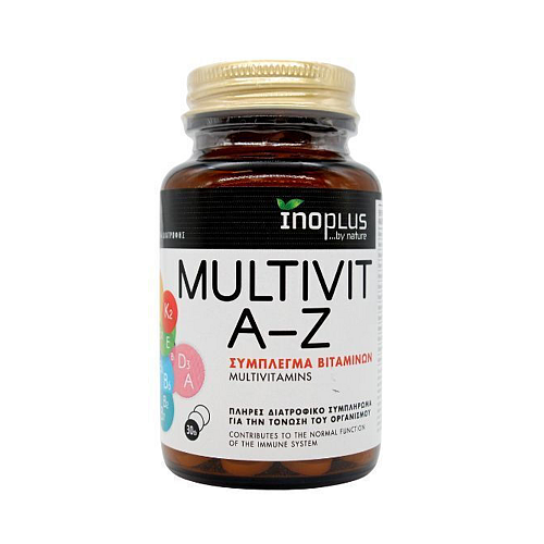 Ino Plus Multivit A-Z Πολυβιταμίνη για Ενίσχυση του Ανοσοποιητικού 30 ταμπλέτες