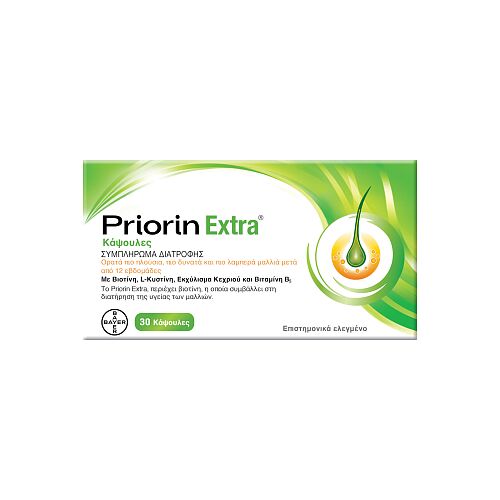 Priorin Extra Ειδικό Συμπλήρωμα Διατροφής 30 κάψουλες