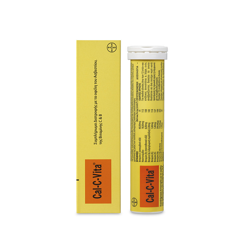 Bayer Cal-C-Vita Πολυβιταμίνη με Ασβέστιο & Βιταμίνες C & B για Ενέργεια & Ενίσχυση του Ανοσοποιητικού 15 αναβράζοντα δισκία