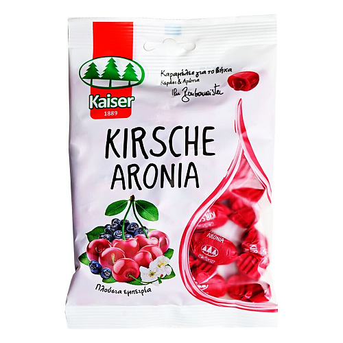 Kaiser 1889 Kirsche Aronia Καραμέλες με Κεράσι & Αρώνια χωρίς Γλουτένη Κεράσι 90gr 16τμχ