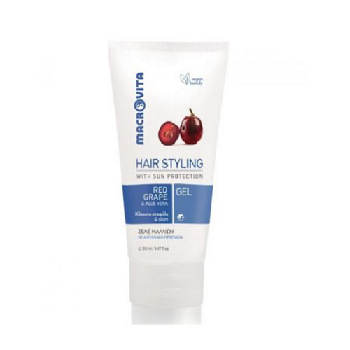 Macrovita Hair Styling with Red Grape & Aloe Vera Gel Μαλλιών 150ml