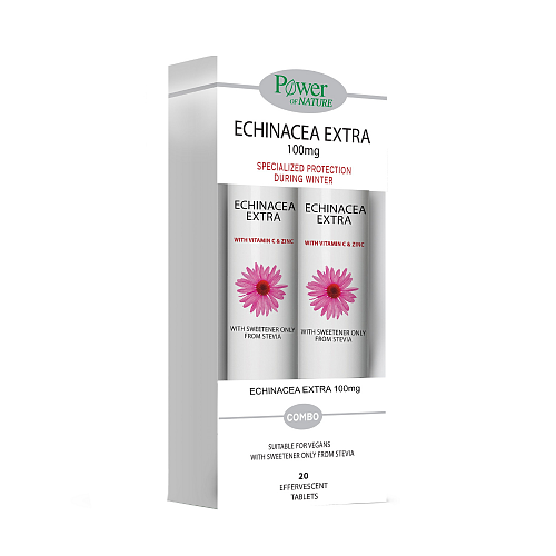 Power Of Nature Echinacea Extra 2 x 20 αναβράζοντα δισκία Λεμονί