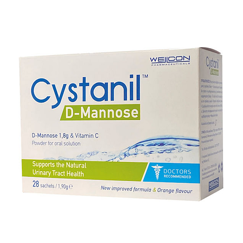 Wellcon Cystanil D-Mannose Ειδικό Συμπλήρωμα Διατροφής 28 φακελίσκοι
