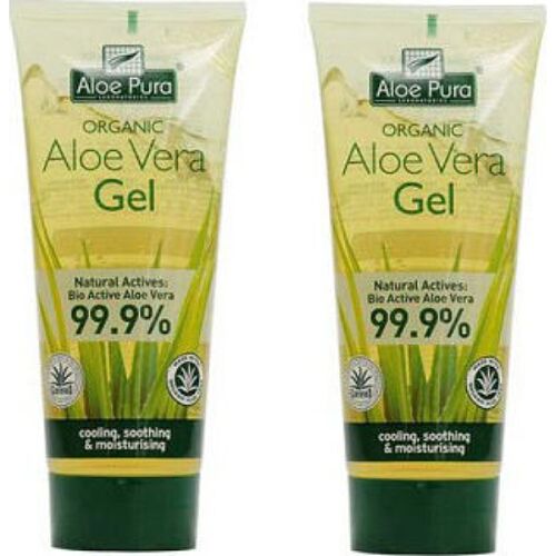 Optima Naturals Organic Aloe Vera Gel Gel Σώματος Ανάπλασης με Aloe Vera για Ξηρές & Ευαίσθητες Επιδερμίδες 2x100ml