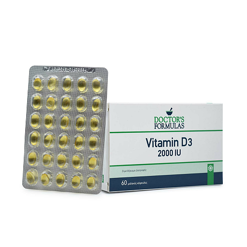Doctor's Formulas Vitamin D3 Βιταμίνη για Ενίσχυση του Ανοσοποιητικού & την Υγεία των Οστών 2000iu 60 κάψουλες