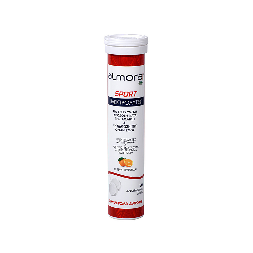 almora PLUS® SPORT Ηλεκτρολύτες για Ενισχυμένη Απόδοση στην Άθληση & Ενυδάτωση Πορτοκάλι 20 αναβράζοντα δισκία