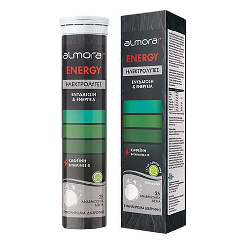 almora PLUS® ENERGY Ηλεκτρολύτες για Ενέργεια & Ενυδάτωση του Οργανισμού Lime 25 αναβράζοντα δισκία