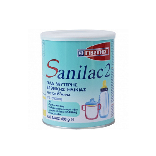 Γιώτης Γάλα σε Σκόνη Sanilac 2 για 6+ Μηνών 400gr
